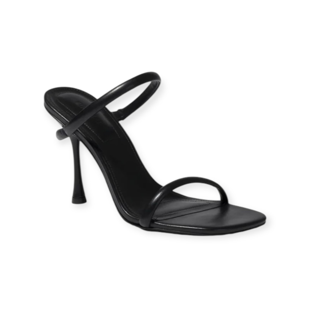 Simkhai Siren High Heel Sandal Black Leather 36 5.5m 6m Strappy Chic